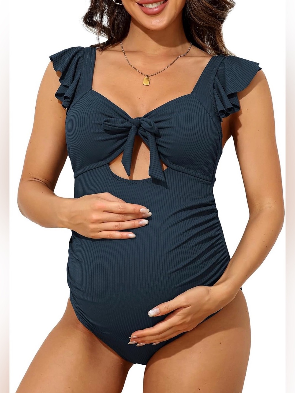 Maternity Navy Blue one piece swimsuit